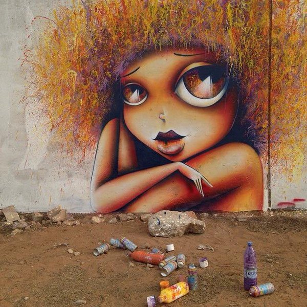 Street art by Vinie in Dakar